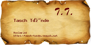 Tasch Tünde névjegykártya